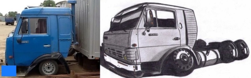 Create meme: kamaz kamaz, kamaz 54115 in pencil, kamaz cabin 54105-5000011