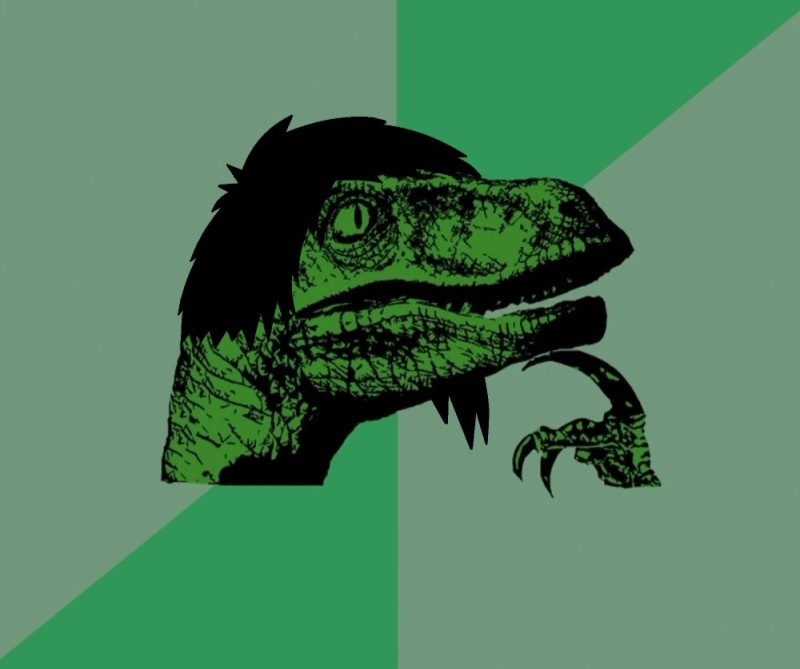 Create meme: philosoraptor meme, thinking dinosaur meme, thinking dinosaur