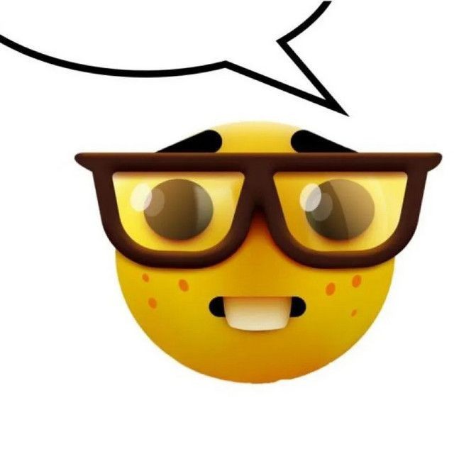 Создать мем: nerd emoji, смайлики, смайлик в черных очках