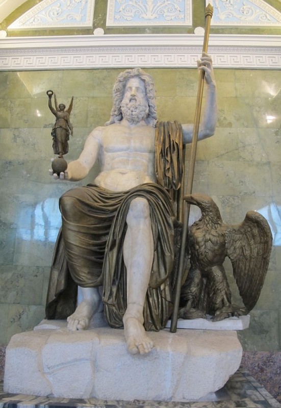 Create meme: statue of zeus in the Hermitage, statue of jupiter in the Hermitage, phidias the olympian zeus
