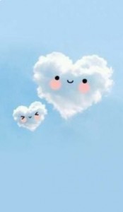 Create meme: clouds, cute drawings