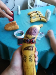 Create meme: dio banana, a bouquet of banana minions, tattooed banana