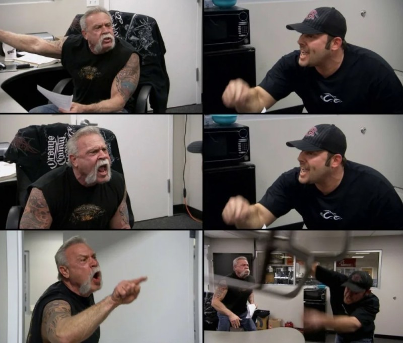 Create meme: American chopper, the quarrel on the show american chopper, american chopper meme