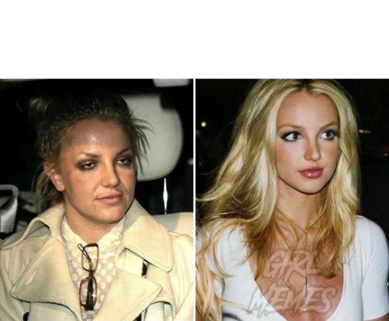 Create meme: Britney Spears, Britney Spears without makeup and photoshop, Britney Spears without makeup