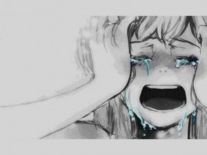 Create meme: crying anime