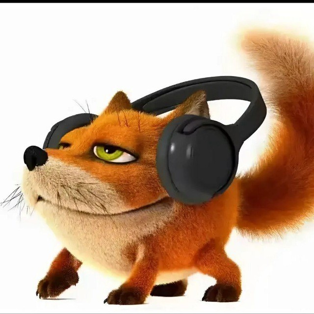 Create meme: fox wearing headphones, sly Fox, funny Fox