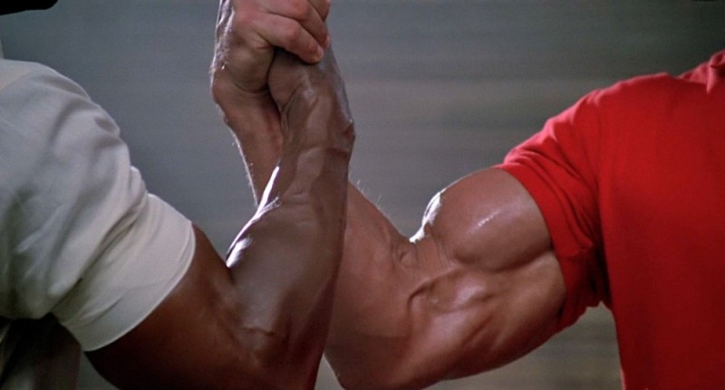 Create meme: schwarzenegger's handshake, schwarzenegger handshake, schwarzenegger handshake meme