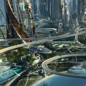 Создать мем: футуристическая башня даниэль видриг будущее здание, будущее 3д, футуристический город будущего