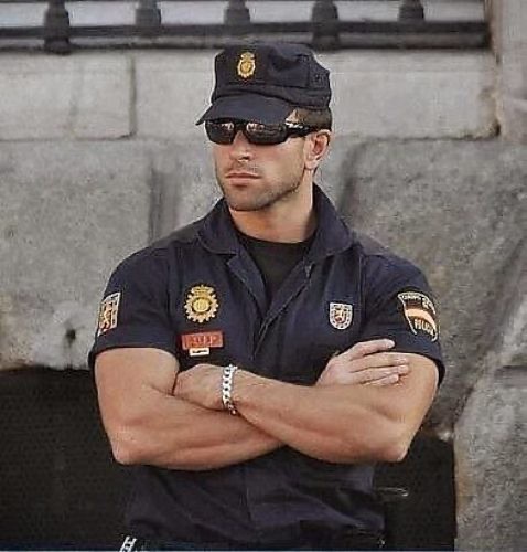 Create meme: beautiful policemen, Spanish National Police, police