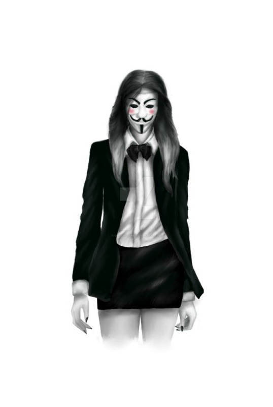 Создать мем: девушка арт, гай фокс анонимус, анонимус маска