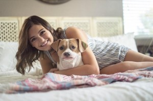 Create meme: a woman with a dog, year of the dog, family photoshoot with dog