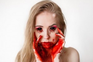 Создать мем: zombie, fake blood, екатерина шальная