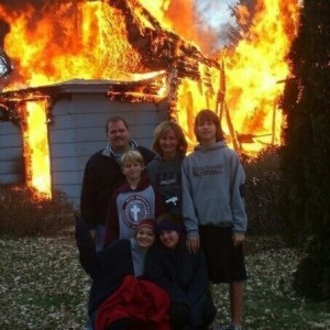 Create meme: people, family NAF Onet burning house, burning house meme