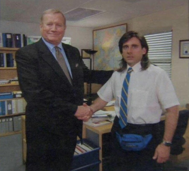 Create meme: TV series office meme handshake, series the office memes handshake, The office TV series michael Scott handshake original