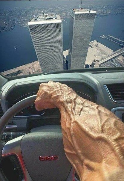 Create meme: steering, the vascularity on his hands, a muscular hand on the steering wheel