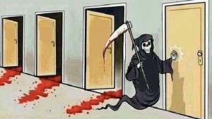 Create meme: meme the grim Reaper, death is knocking at the door, the grim Reaper