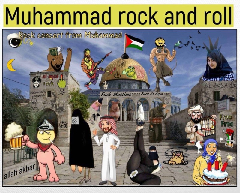 Create meme: land of palestine, caricatures of religion, caricatures of Islam