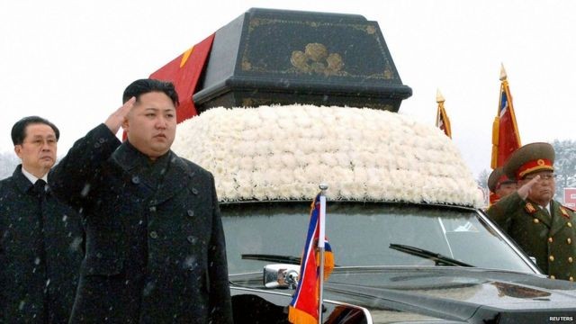 Create meme: Kim Jong-Il , Kim Jong-UN , north korea funeral of kim Jong il