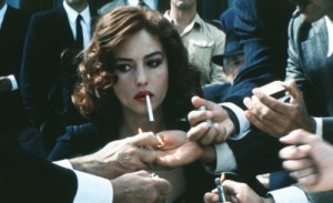 Create meme: monica bellucci, etiquette, woman looking for man