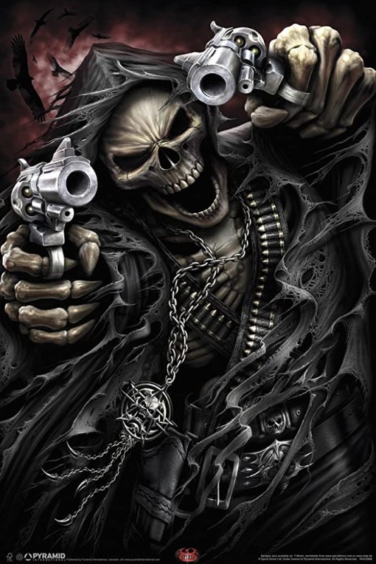 Create meme: cool skeleton, five finger death punch afterlife, darkness