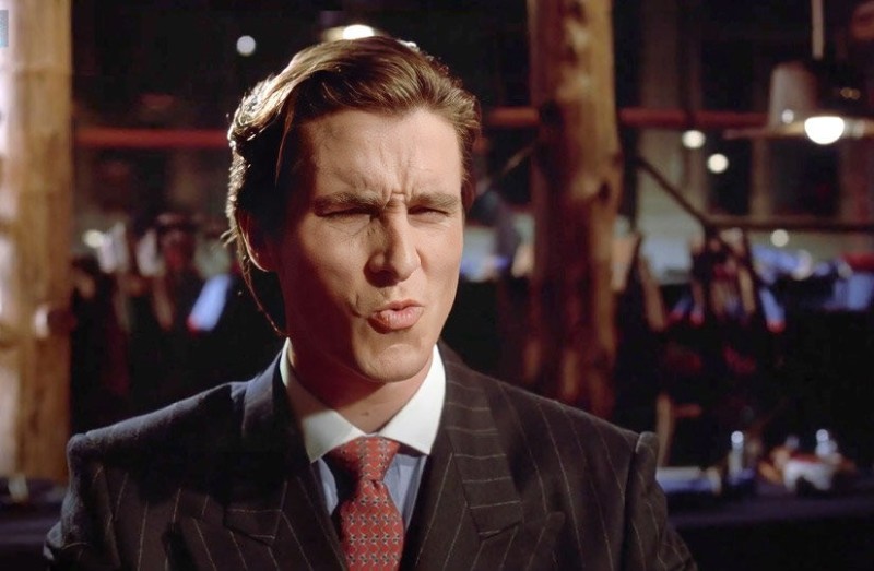 Create meme: patrick bateman sigma face, patrick bateman american psycho, american psycho 1