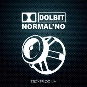 Создать мем: dolbit normal'no наклейка на машине, долбит нормально, dolbit normalno