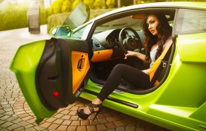 Create meme: girl green auto, girls and cars, sports cars and girls Wallpaper