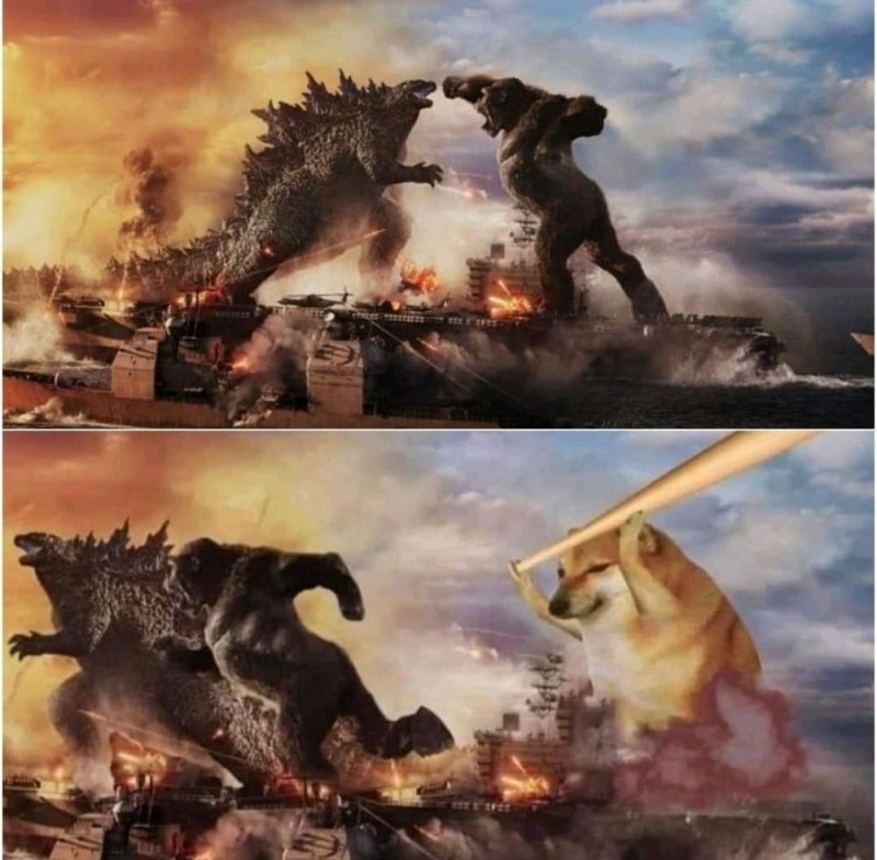Create meme: Godzilla vs. Kong, godzilla vs king, godzilla vs. kong 2021