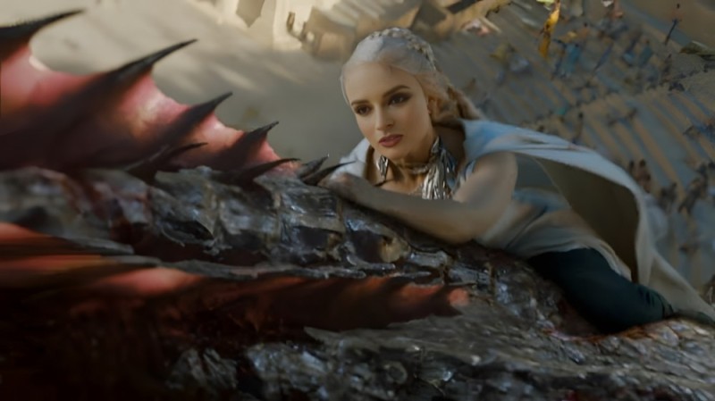 Create meme: daenerys Targaryen , Daenerys on the dragon footage, game of thrones daenerys