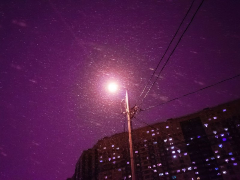 Create meme: the sky , Snow is falling, night 