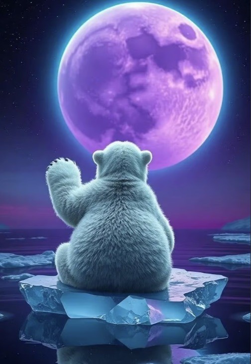 Create meme: polar bear , polar bears, North pole polar bears