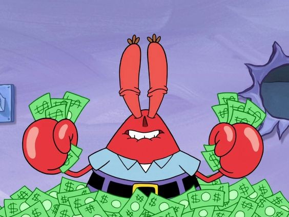 Create meme: Mr. Krabs and money, spongebob Mr. krabs, Mr. krabs from spongebob