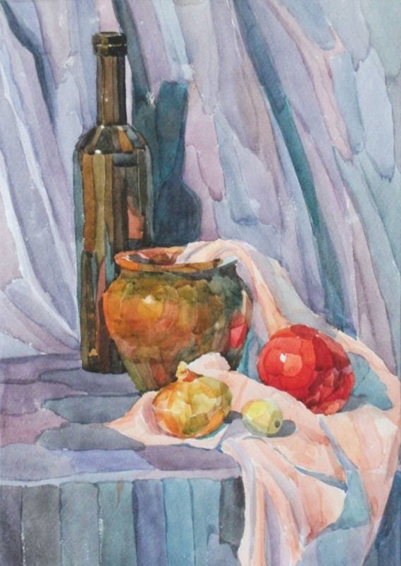 Create meme: academic still life, watercolor painting still life, still life in watercolor