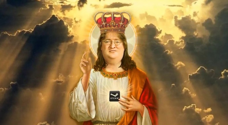 Create meme: Gabe is an icon, Gaben Gabe, Gabe Newell is God