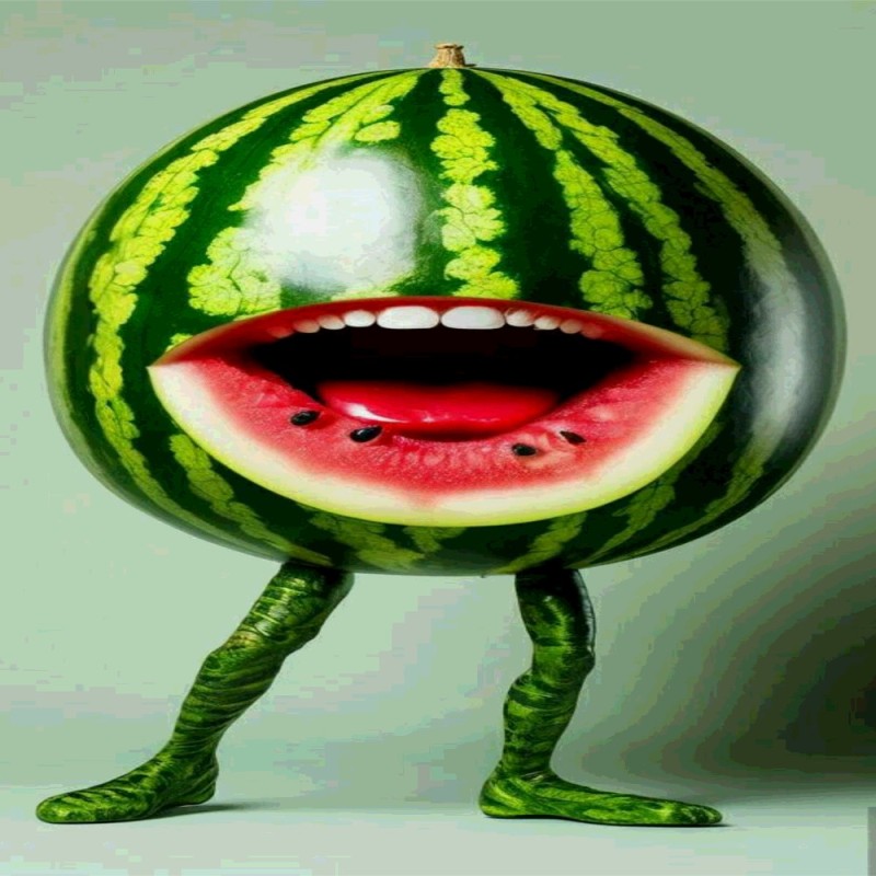 Create meme: watermelon for kids, funny watermelon, arbuznik