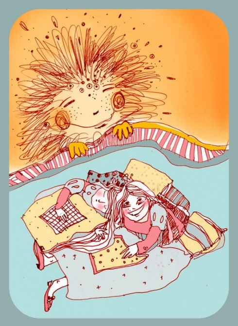 Create meme: hedgehog illustration, illustrations, the day of the oncoming dawn