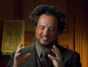 Создать мем: aliens meme, a e history channel, giorgio a tsoukalos