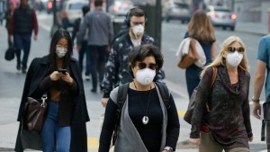 Create meme: air pollution people in masks, South Korea people, people