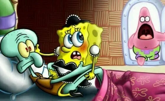 Create meme: spongebob and squidward, Spike Spongebob and Squidward, Bob and Squidward Spike