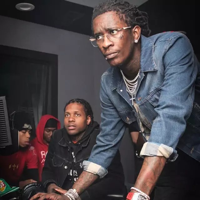 Create meme: Young thug and Lil Durk at the studio, young thug meme, Young Thug at the studio