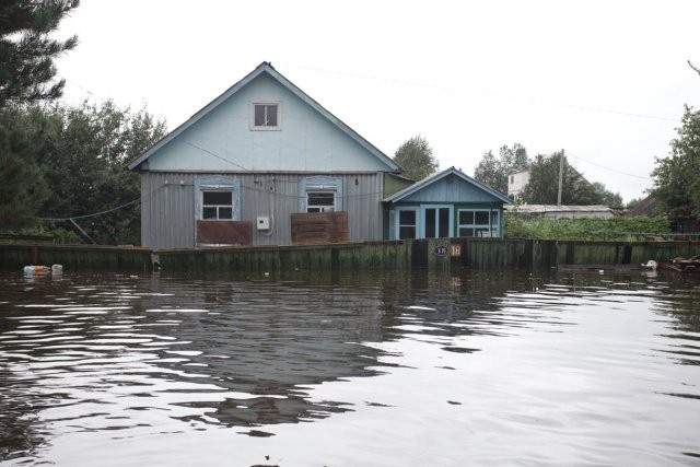 Create meme: flooding Khabarovsk Territory, flood , Amur Konstantinovka Amur