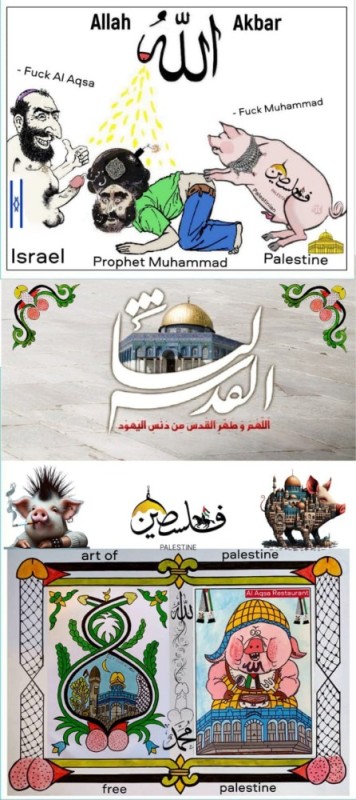 Create meme: The religion of the Jews, caricatures of Muslims, a caricature of Jews