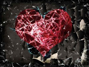 Create meme: red heart, heart, broken heart