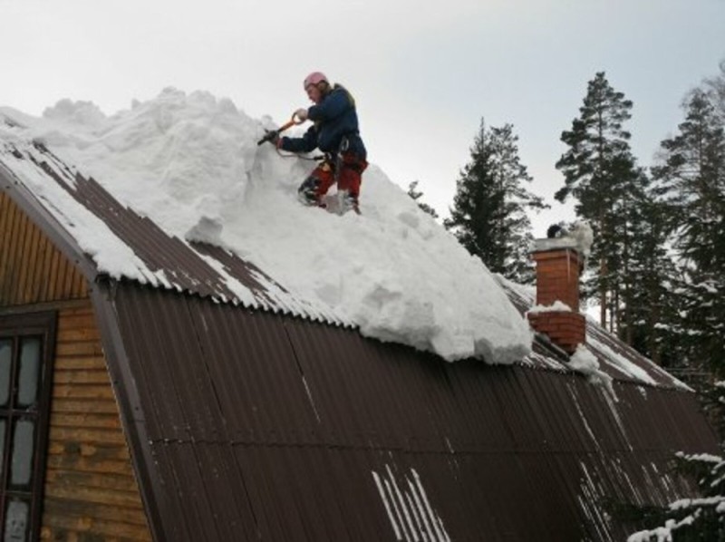 Create meme: snow removal from roofs, snow from the roof, cleaning snow from the roof