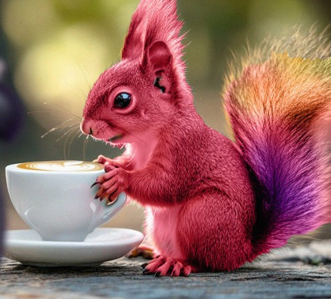 Create meme: good morning squirrel, Good morning with squirrels, Good morning with a squirrel