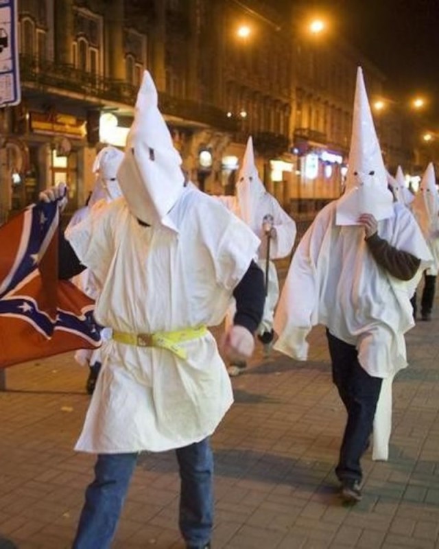 Create meme: ku Klux, Ku Klux Klan costume, kuklus clan