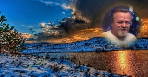 Create meme: winter sunset