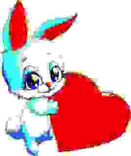 Create meme: Bunny , bunny holds a heart, bunny with a heart