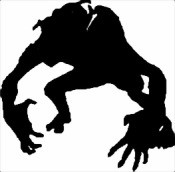 Create meme: siluet, vector, a silhouette of a werewolf