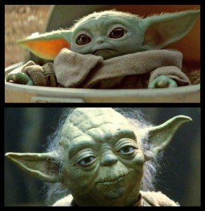 Создать мем: Йода, йода дв прибудет, baby yoda meme